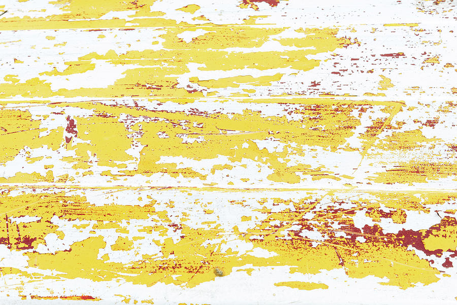 Yellow and white wooden surface textured background. #1 Photograph by Michalakis Ppalis