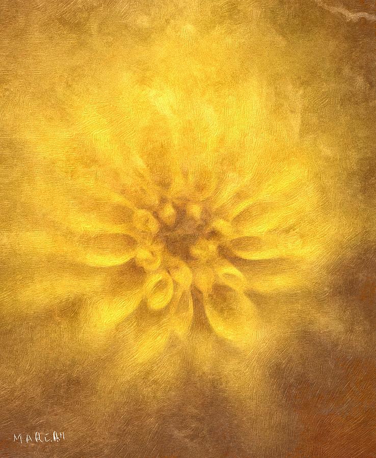 Yellow Dahlia  #1 Digital Art by Mariam Bazzi