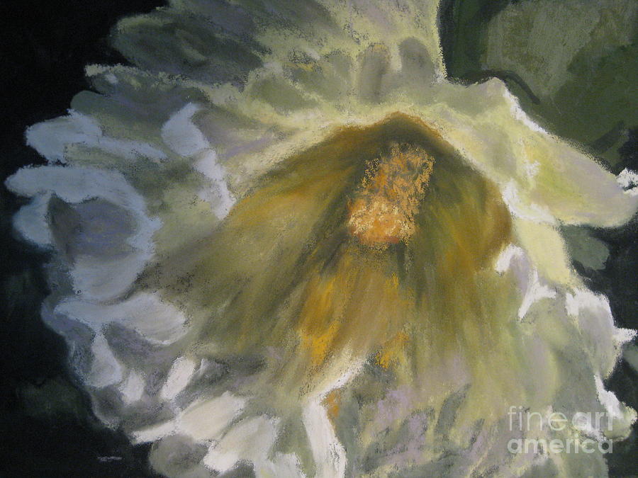 Yellow Hollyhock #1 Painting by Constance Gehring