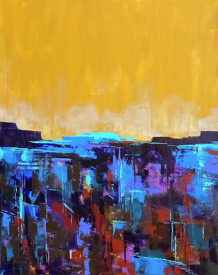 Yellow Sky #1 Painting by Suzzanna Frank
