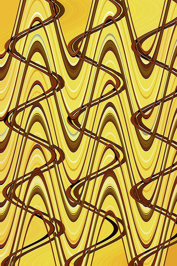 Shower Curtain Yellow Textured Digital Art by Tom Janca