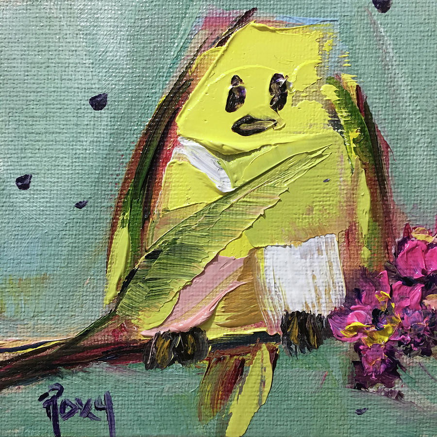 Yellow Warbler Painting by Roxy Rich