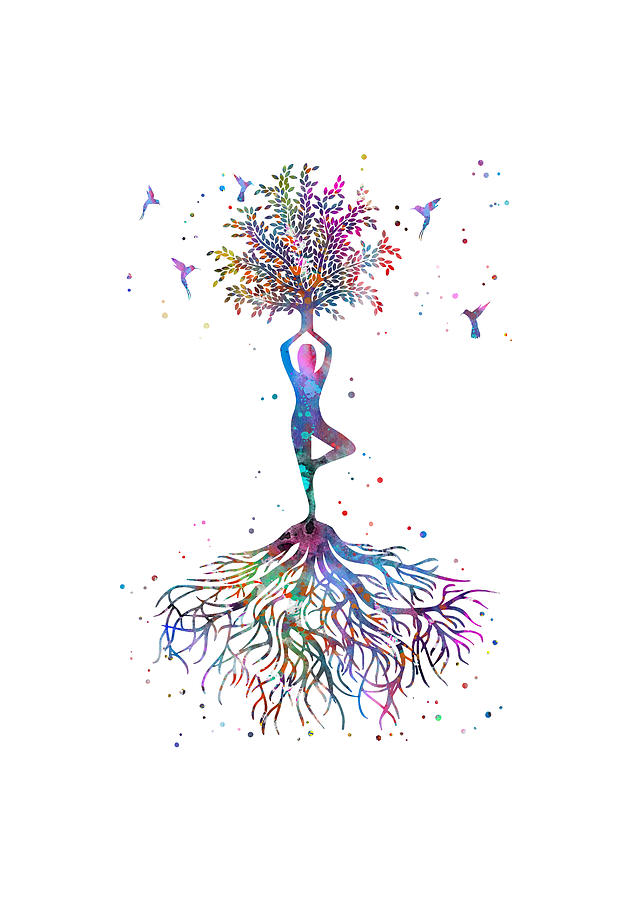 Yoga tree #1 by Art Galaxy