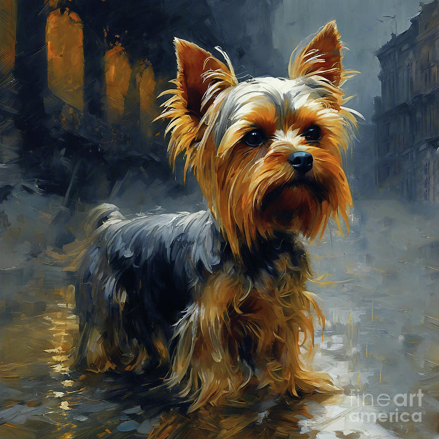 Yorkshire Terrier #1 Digital Art by Ian Mitchell