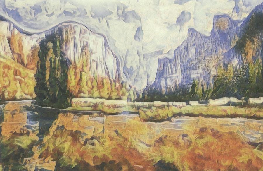 Yosemite Valley study #1 Painting by Kurt Hausmann