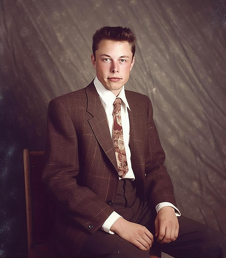 Young Elon Musk as High School Fashion model by Asar Studios #1 ...