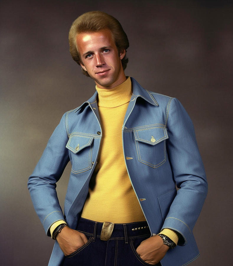 Fantasy Painting - Young  Joe  biden  as  High  School  Fashion  model  by Asar Studios #1 by Celestial Images