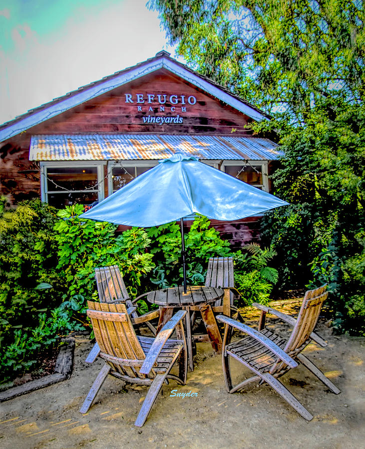 Your Table is Ready Refugio Ranch Tasting Room Los Olivos #1 Photograph by Floyd Snyder