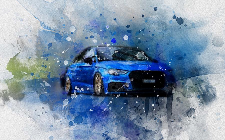 Z Performance Tuning Audi Rs3 Sedan 2018 Cars Stance Digital Art by ...