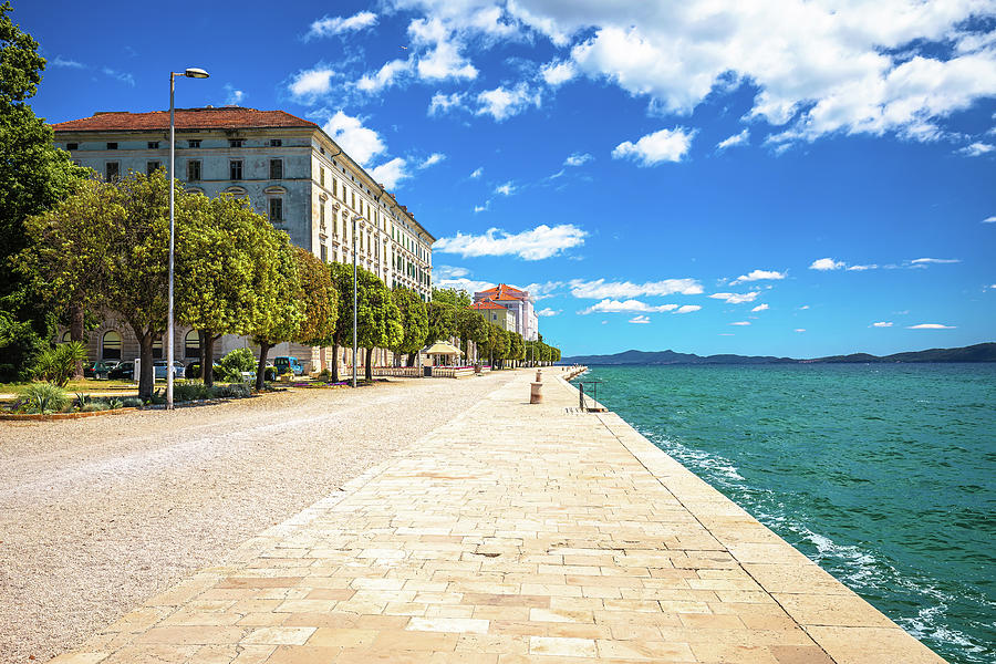 Zadar. King Kresimir coast in city of Zadar waterfront view Photograph ...