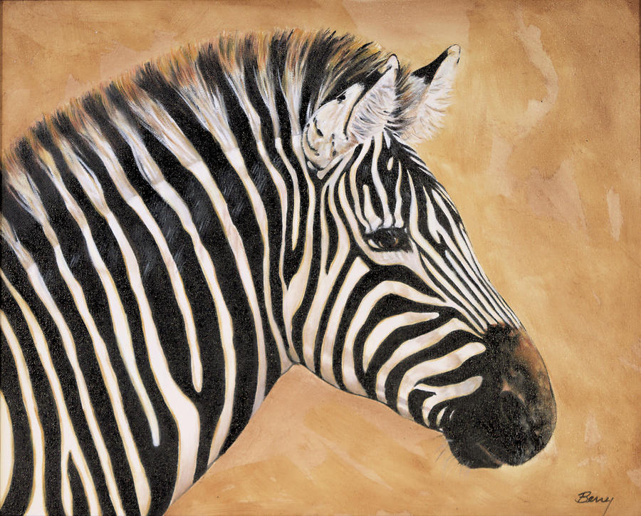 Zebra Mates #1 Painting by Charles Berry
