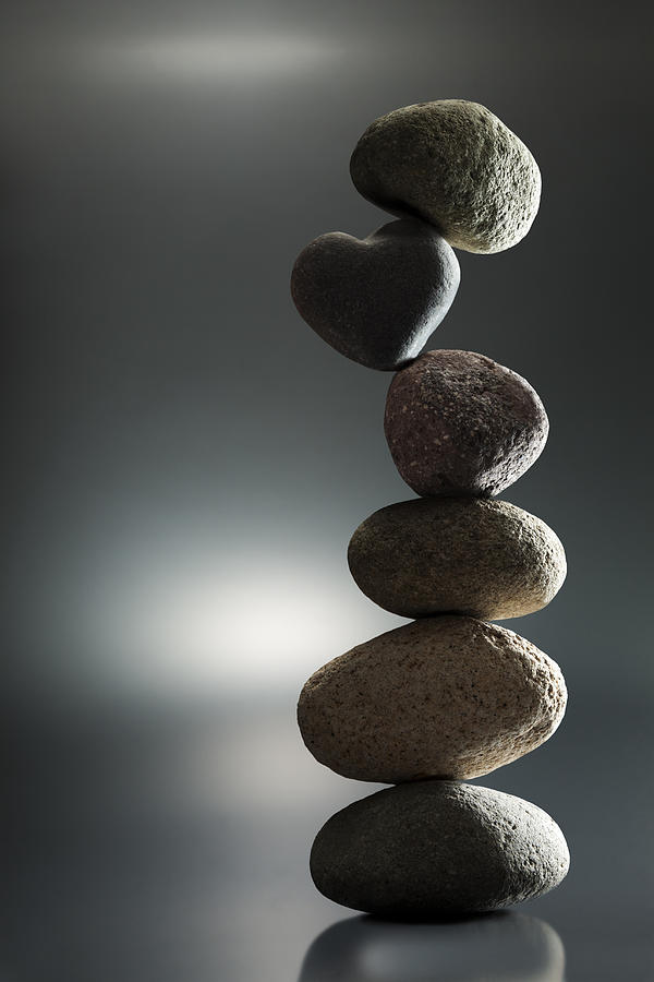 Zen stone on pile #1 Photograph by Yuji Sakai