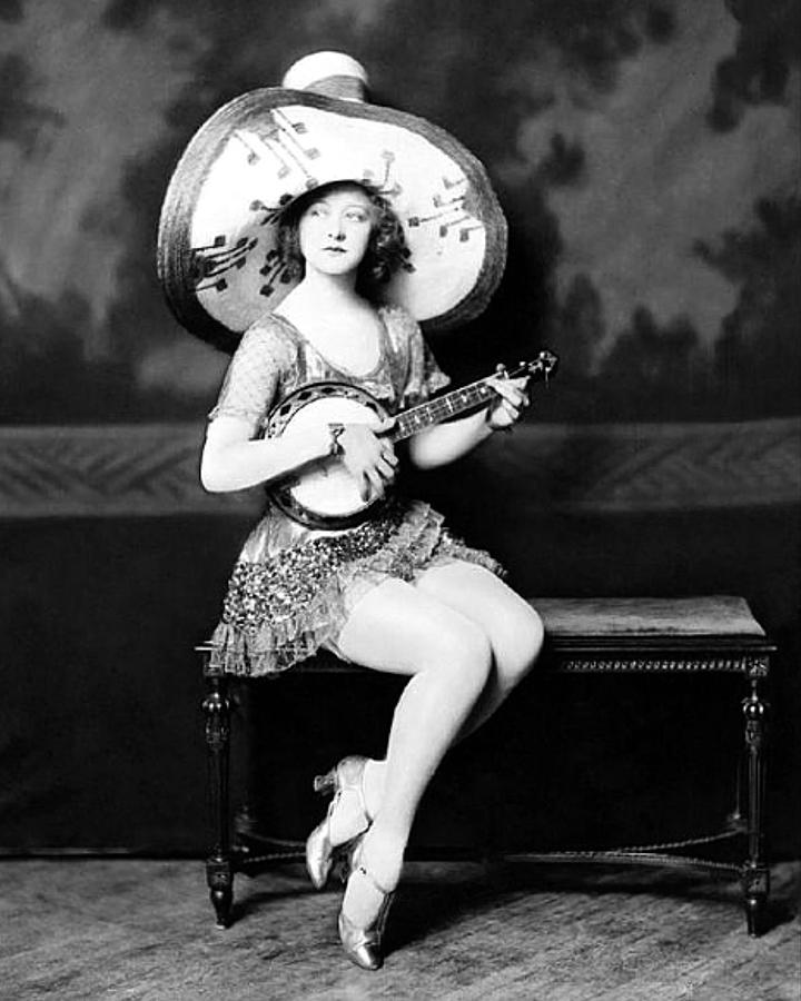 Black And White Photograph - Ziegfeld Girl - Ada-May Weeks by Old Hollywood