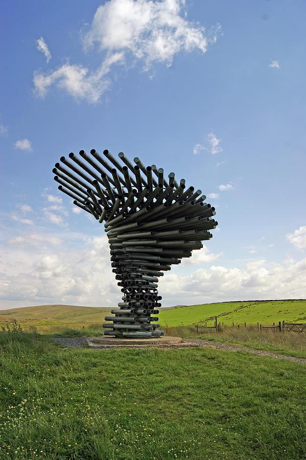 10/07/14 BURNLEY.  Irwell Valley Sculpture. The Singing Ringing  Photograph by Lachlan Main