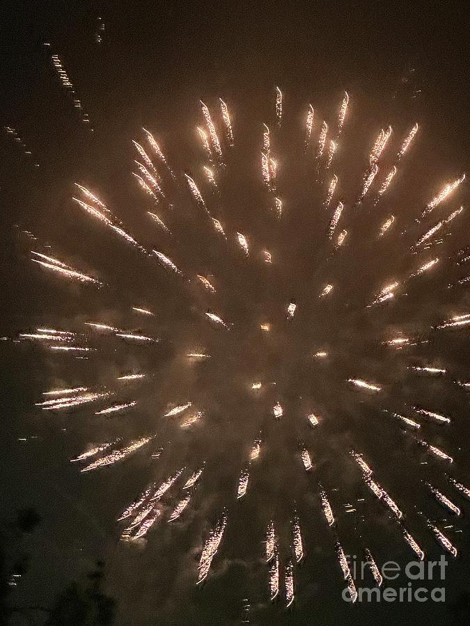 4th of July Fireworks at Night Los Angeles 2023 Photograph by John