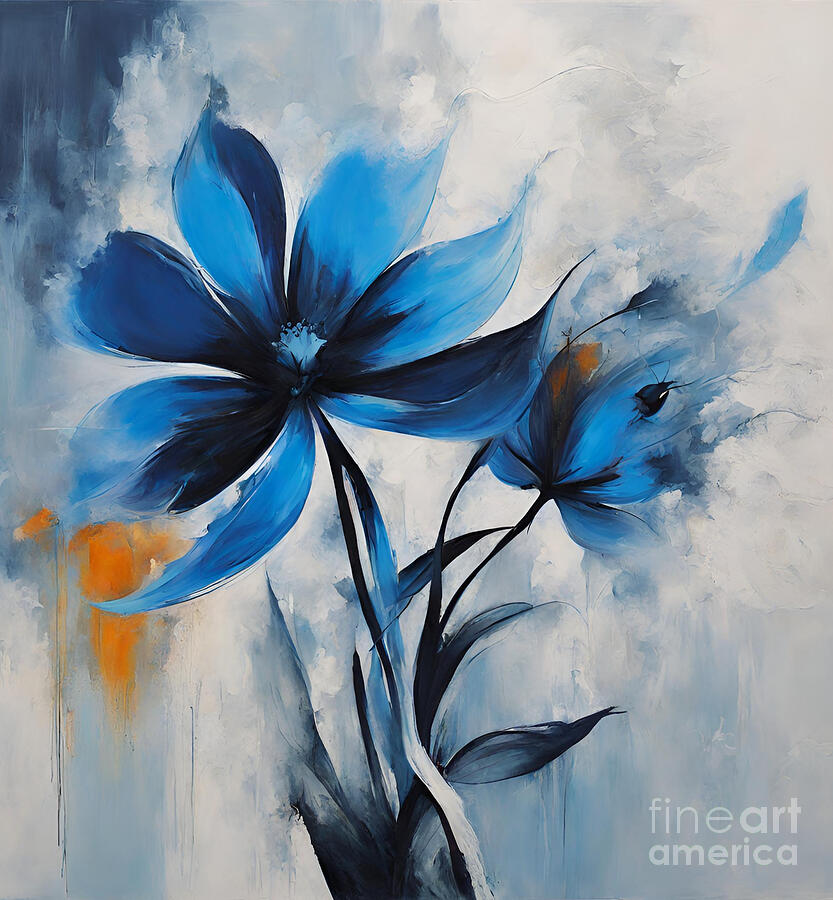 Flower Painting - Abstract Flowers #10 by Naveen Sharma