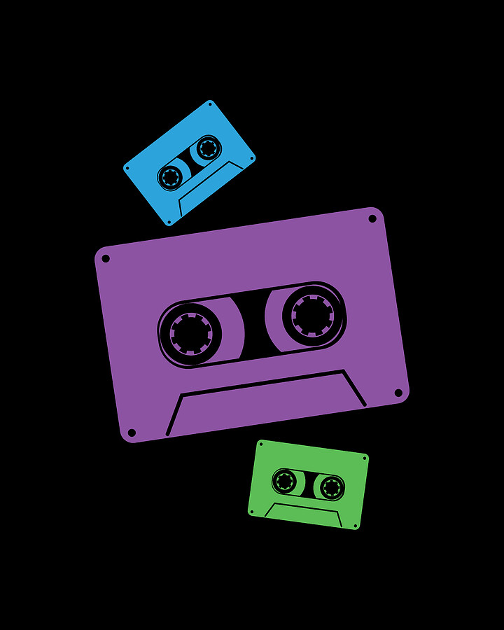 Abstract Retro Vintage Cassettes #10 Digital Art by CalNyto - Fine Art