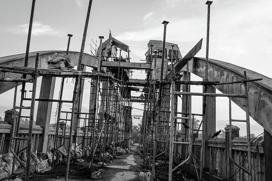 Amritapuri Amritasetu Bridge Construction #10 Photograph by Sonny Marcyan