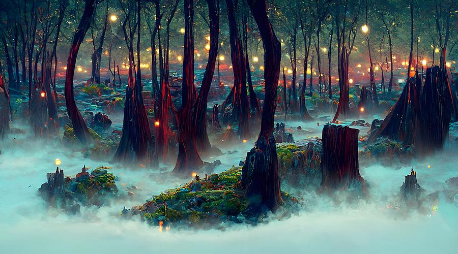 An Ancient Magical Forest 10 Digital Art by Frederick Butt