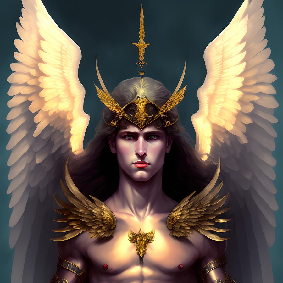 Archangel Chamuel - Angel of Love and Peace, Generative AI Illus ...