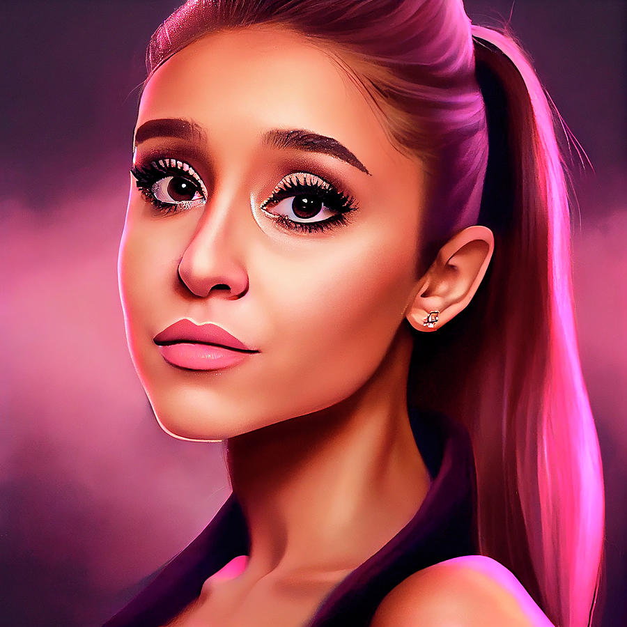 Ariana Grande Art Digital Art by Tim Hill - Pixels