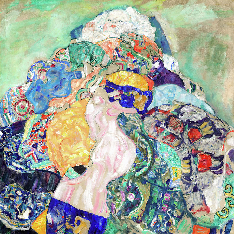 Baby Cradle #11 Painting by Gustav Klimt