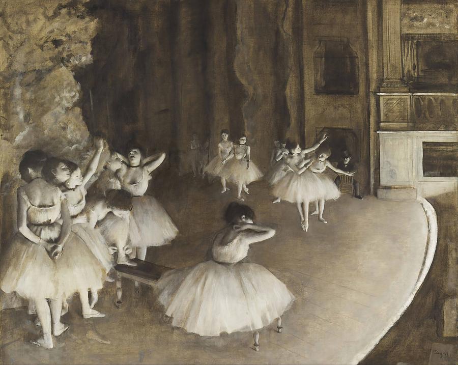 Edgar Degas Painting - Ballet Rehearsal on Stage  #10 by Edgar Degas
