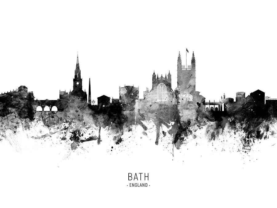 Bath England Skyline Cityscape #10 Digital Art by Michael Tompsett