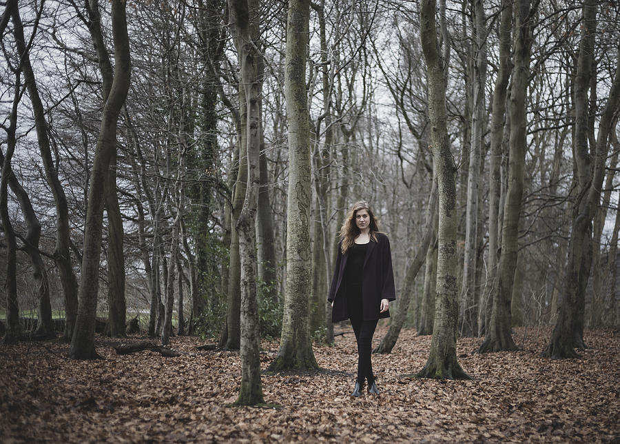 Beautiful young woman in the woods #10 Photograph by Theasis