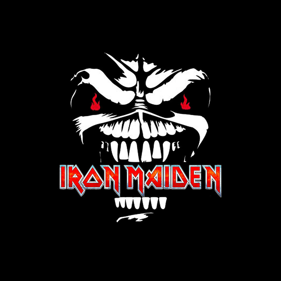 Iron Maiden Logo White