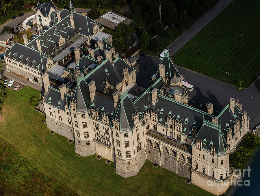 Biltmore Estate - Aerial Photo Of Biltmore House Photograph By David ...