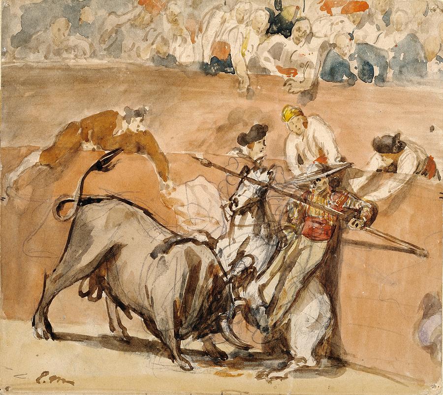 Animal Painting - Bullfight #10 by Edouard Manet