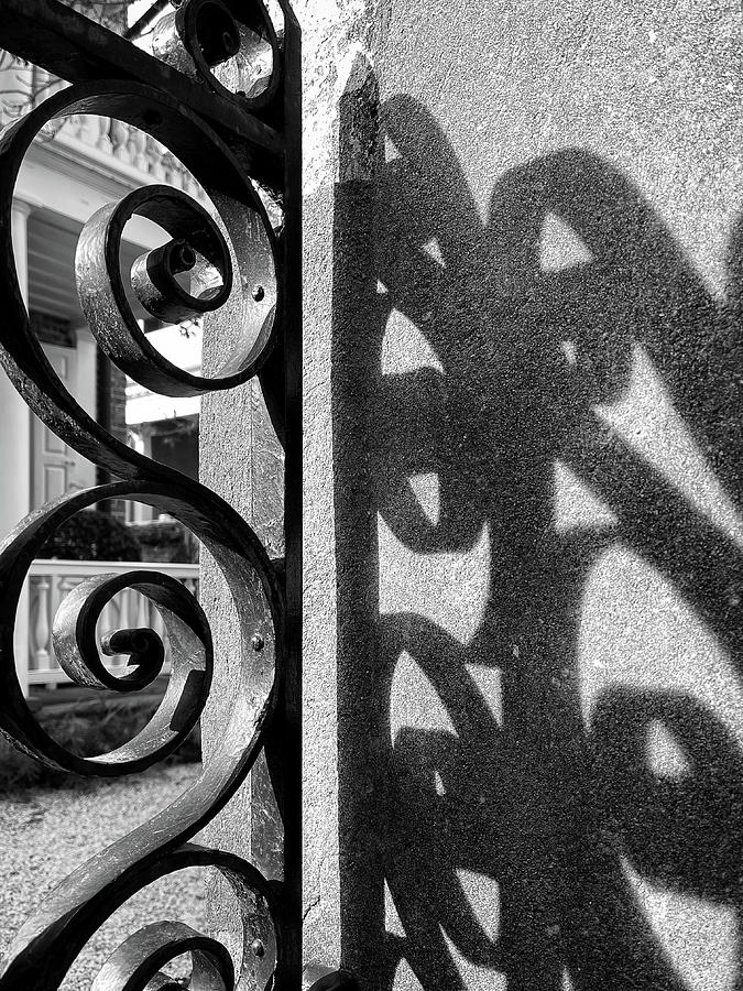 Charleston Wrought Iron Garden Gate in Detail, South Carolina #10 Photograph by Dawna Moore Photography