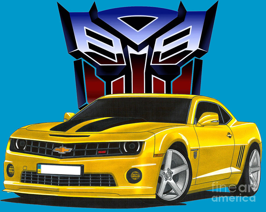 Chevrolet Camaro SS Bumblebee Transformers #9 Drawing by Vladyslav  Shapovalenko - Fine Art America