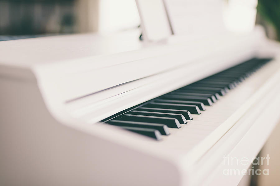 Classic white piano keyboard #10 Photograph by Michal Bednarek