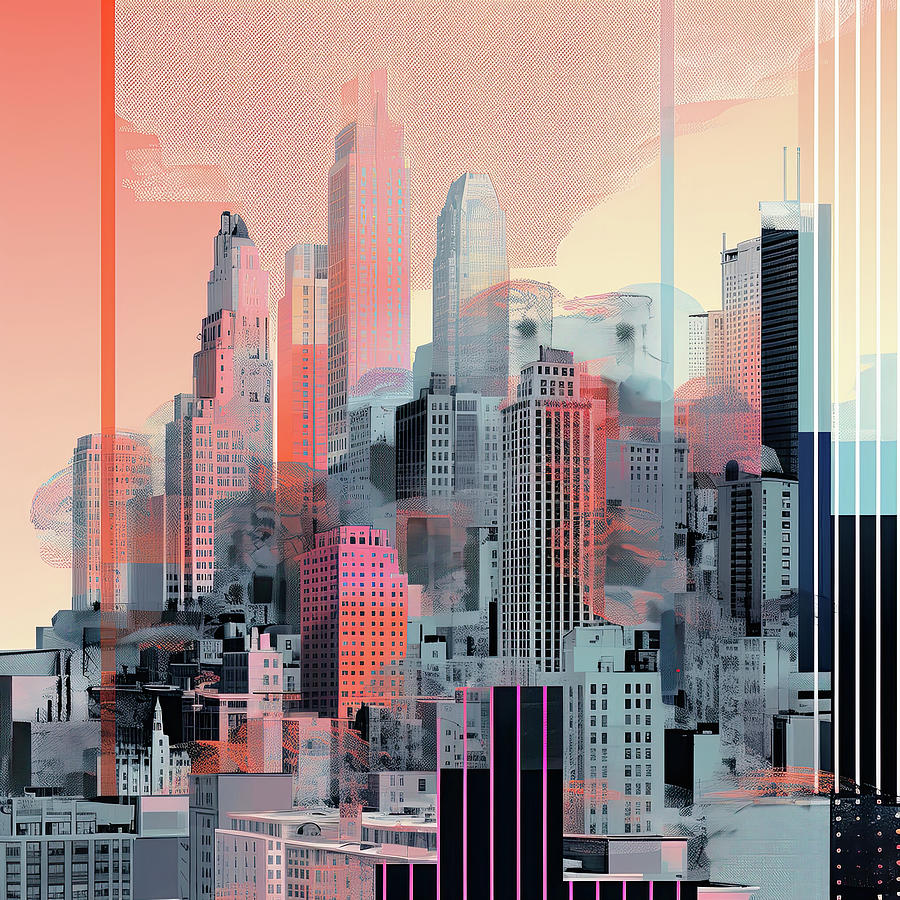 Colourful Abstract City Illustration Photograph