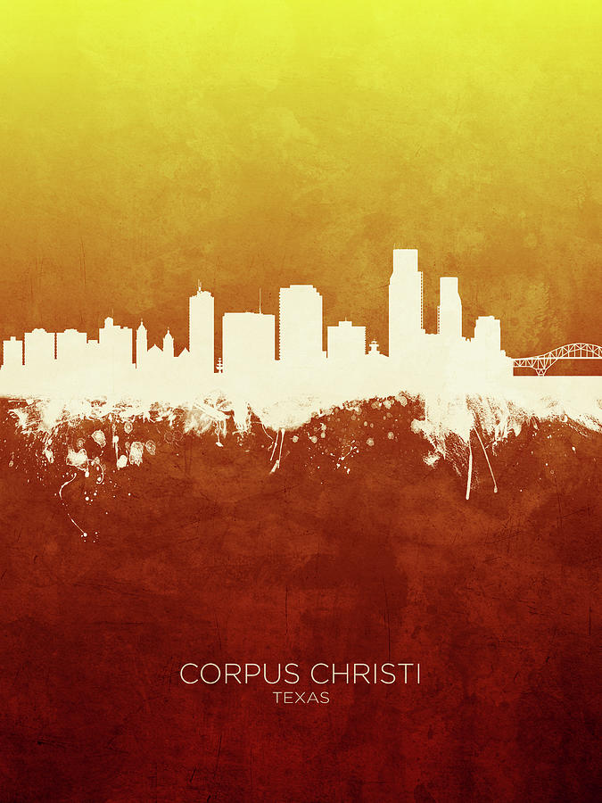 Corpus Christi Texas Skyline #10 Digital Art by Michael Tompsett