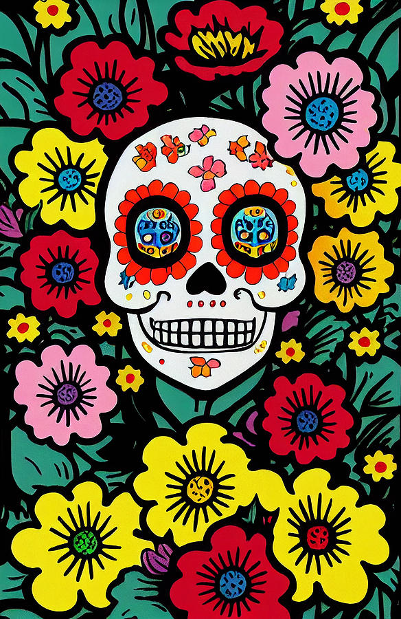 Day of the Dead - Dia de los Muertos Mixed Media by SampadArt Gallery ...