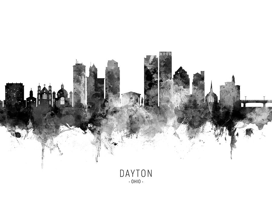 Dayton Ohio Skyline #10 Digital Art by Michael Tompsett