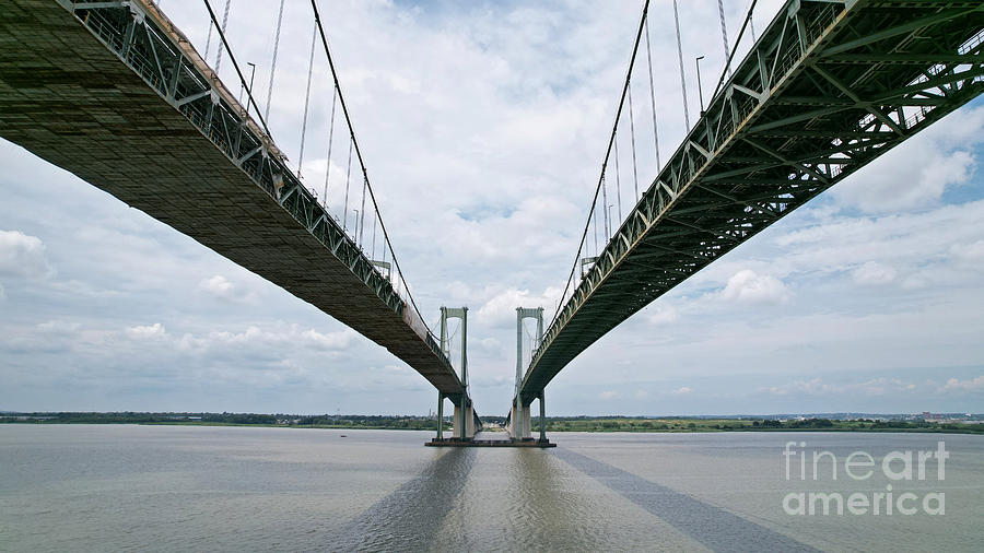 Delaware Memorial Bridge Photograph by Ben Schumin | Fine Art America