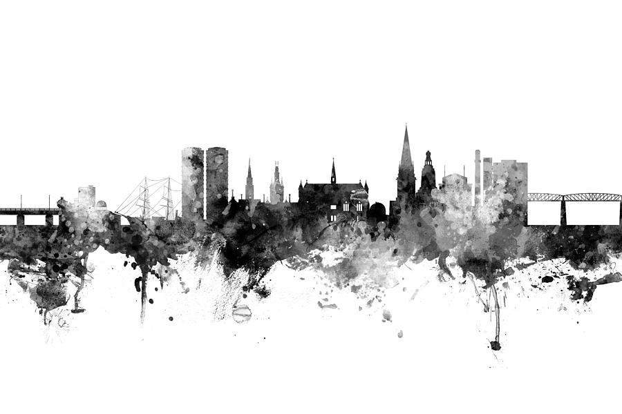 Dundee Scotland Skyline #10 Digital Art by Michael Tompsett