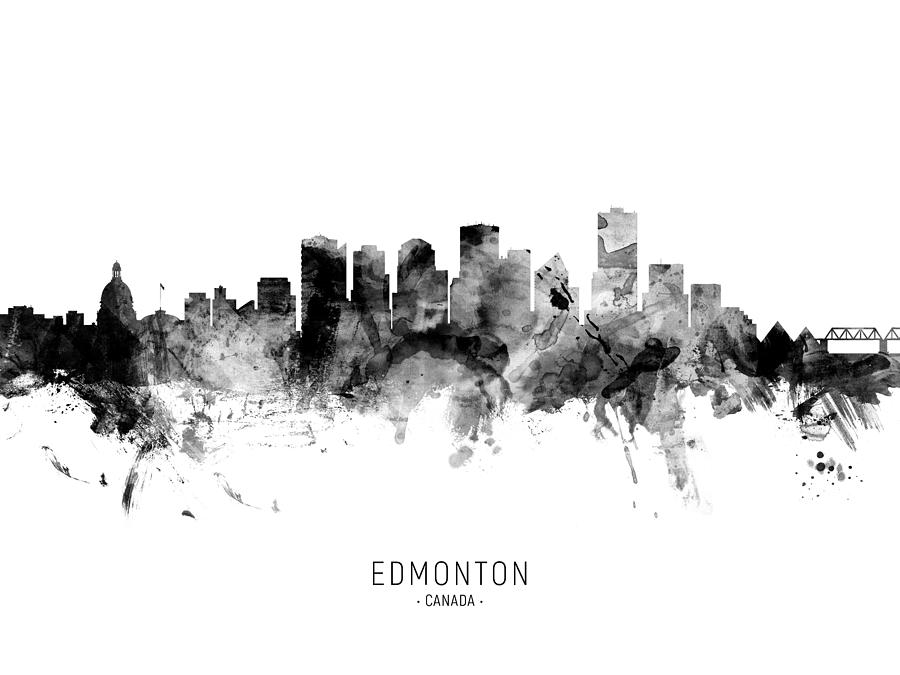 Edmonton Canada Skyline #10 Digital Art by Michael Tompsett