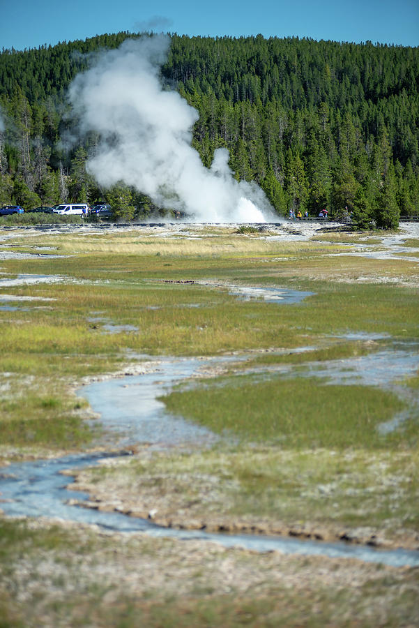 Eruption of Old Faithful geyser at Yellowstone Nationl park #10 Photograph by Alex Grichenko