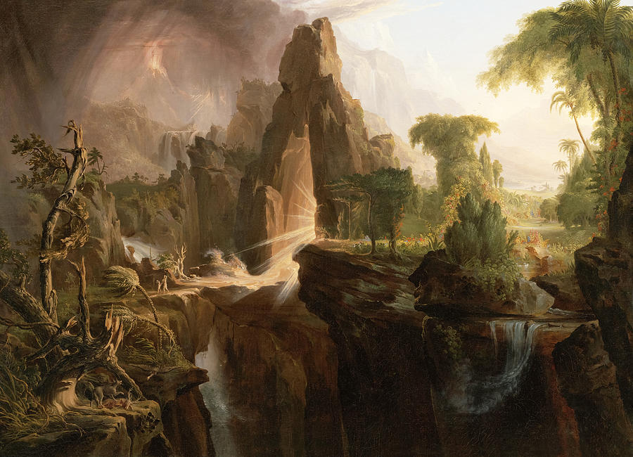 Thomas Cole Painting - Expulsion from the Garden of Eden by Thomas Cole  by Mango Art