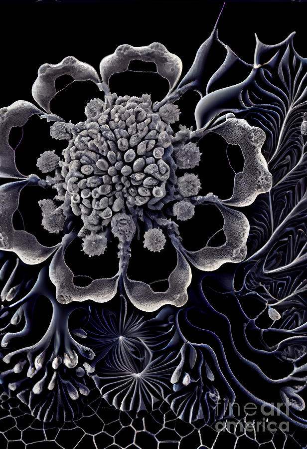 Floral Cell Structures Digital Art