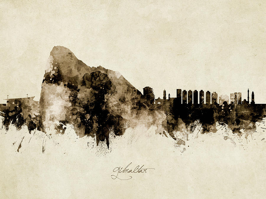 Gibraltar Skyline #10 Digital Art by Michael Tompsett