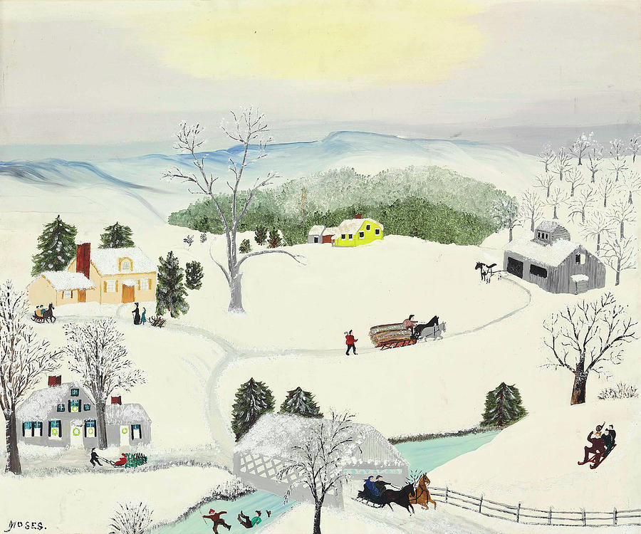 Grandma Moses Painting by Fatima Khettab - Fine Art America