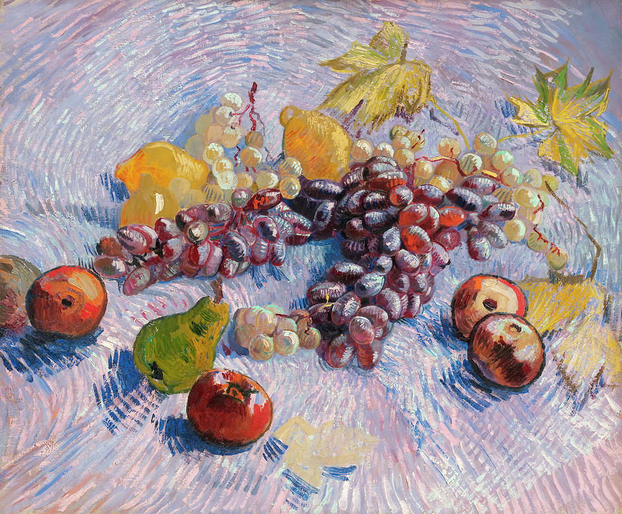 Grapes, Lemons, Pears, And Apples By Vincent Van Gogh Painting