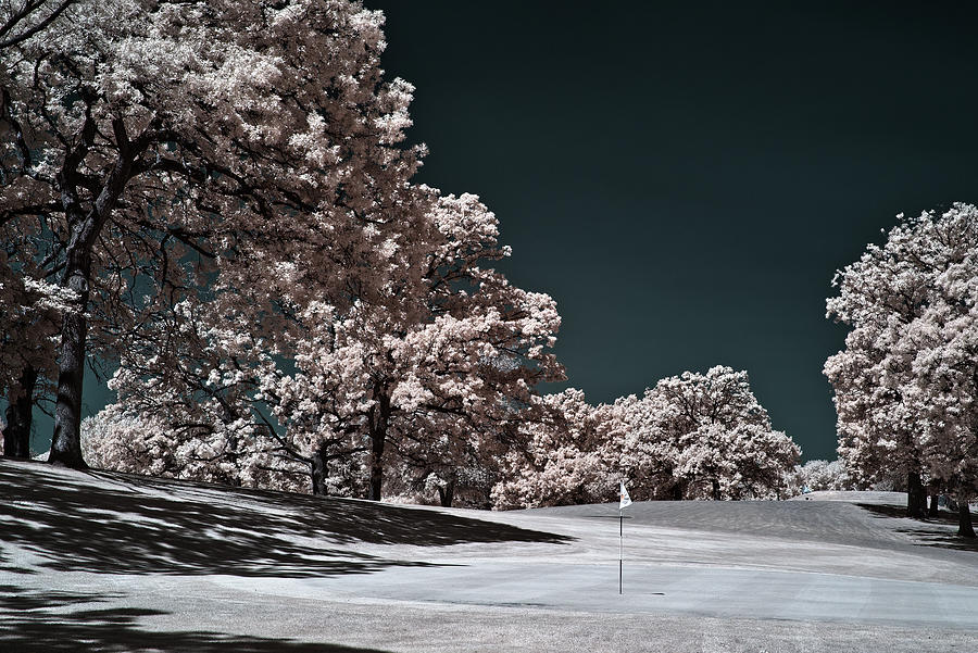 #10 Green Beneath the Oaks at the Stoughton Country Club in Infrared #10 Photograph by Peter Herman