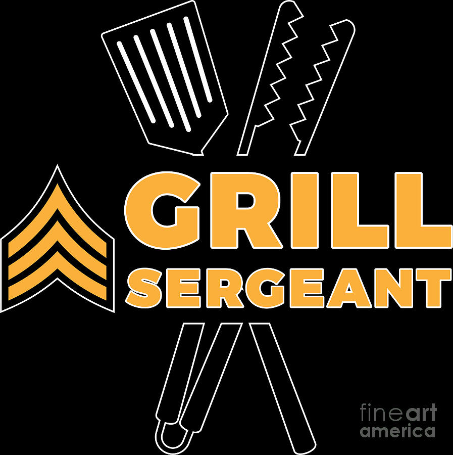 Summer Digital Art - Grill Sergeant Barbecue BBQ Grilling Meat #10 by Mister Tee